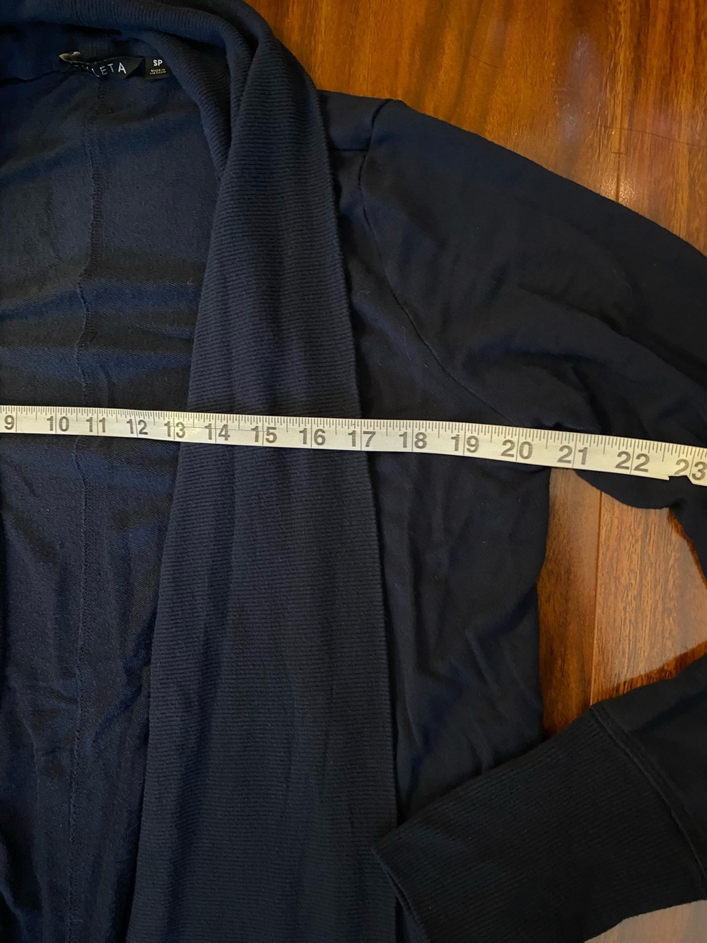 Athleta Navy Open Drape Front Cardigan with pockets oversized - Picture 8 of 9
